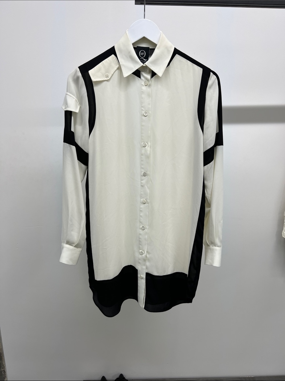 Alexander McQueen Black & White Contrast Button-Down Shirt